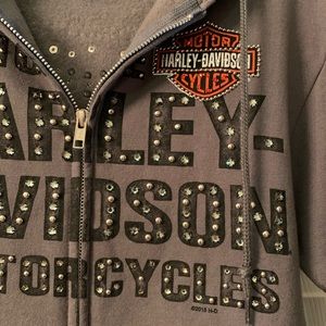 STUDDED Harley Davidson sweatshirt